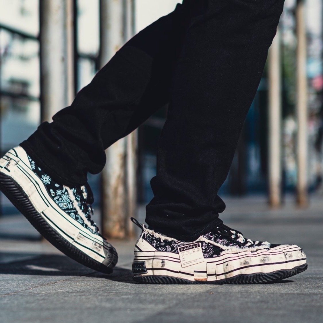 xVESSEL G.O.P Lows Paisley Distortion 帆布鞋 黑白 F21X29YB