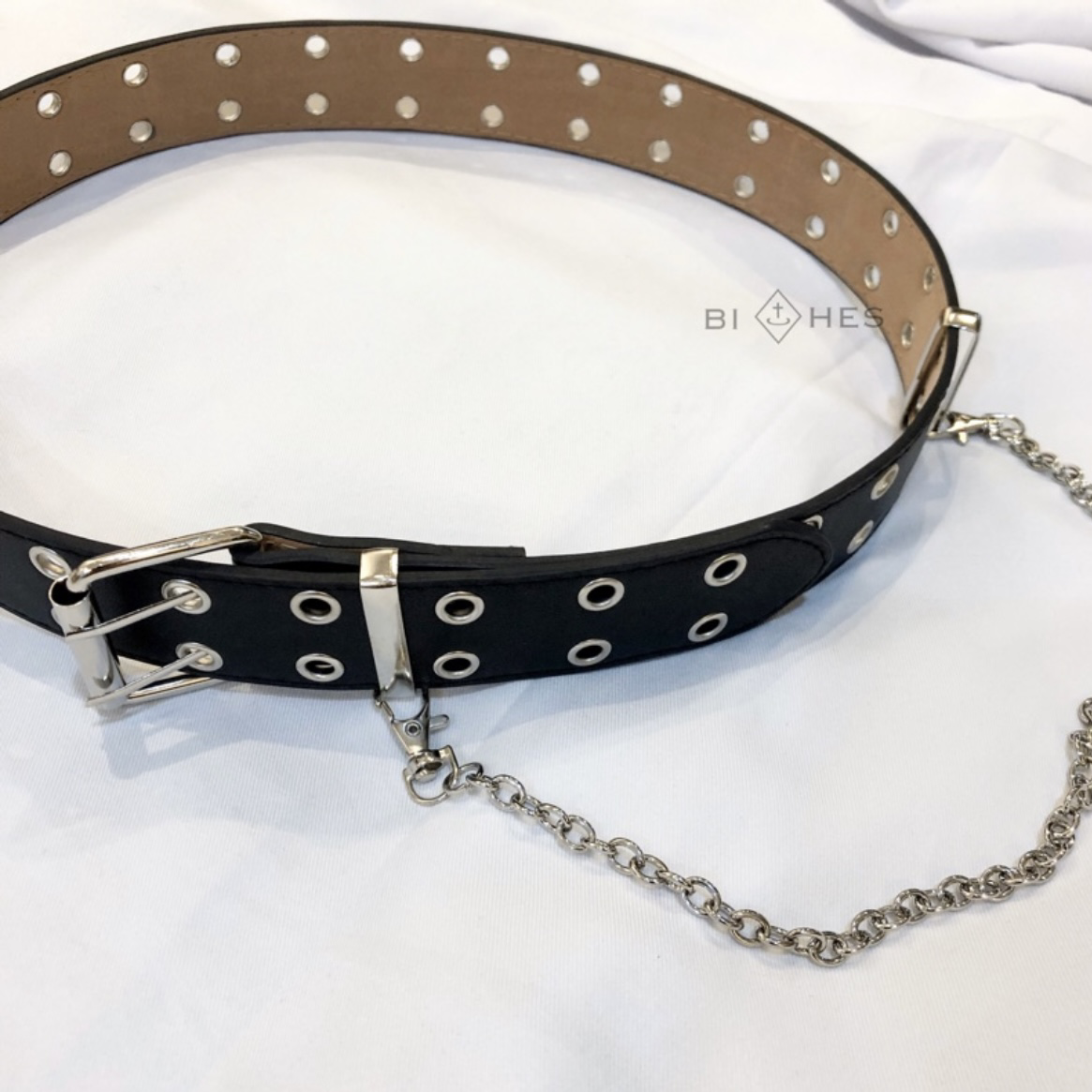 皮質雙排孔腰鍊皮帶( P00011)