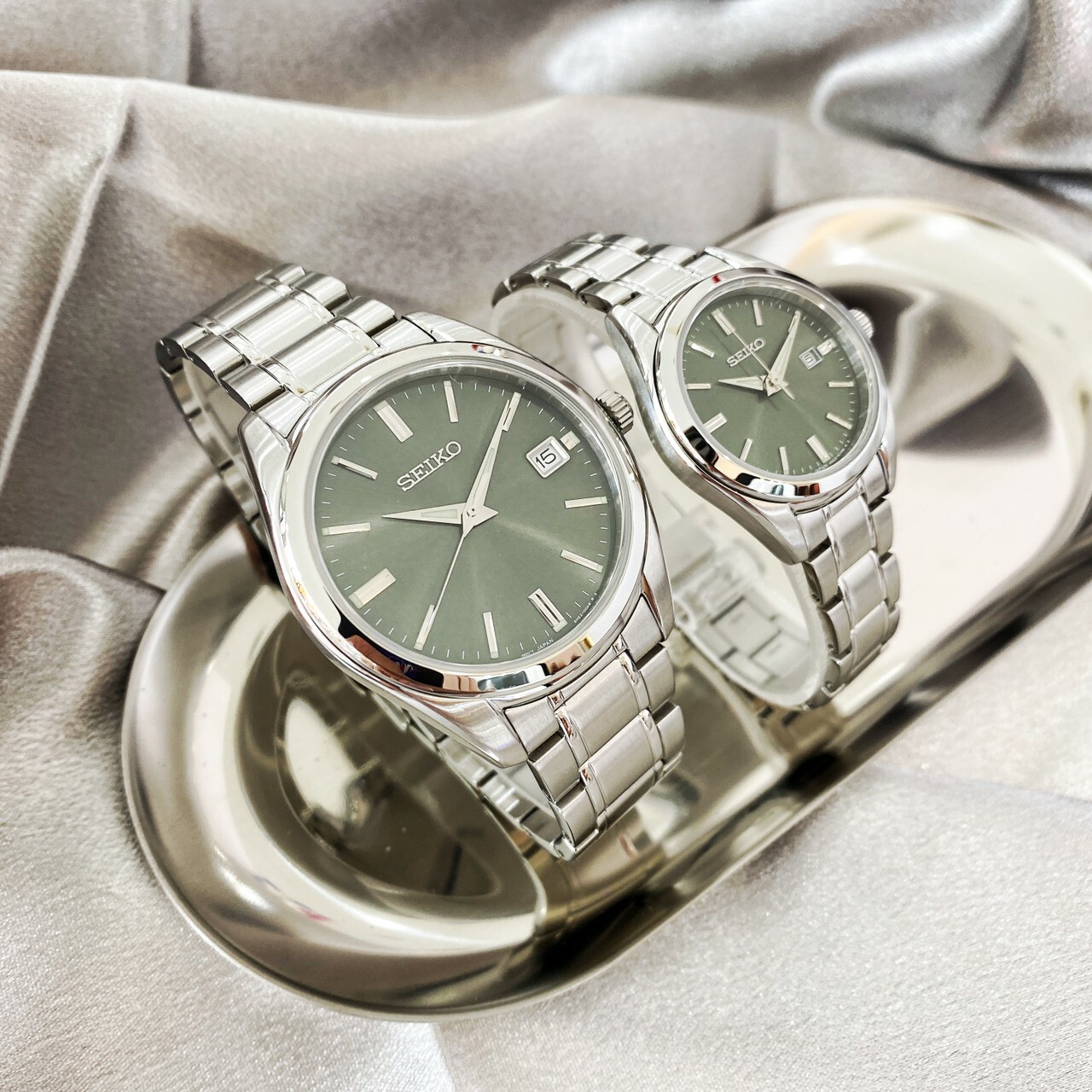 【SEIKO精工】CS系列-秘境綠面盤經典簡約對錶6N22-00K0G(29.8mm)/6N52-00A0G (40.2mm)  現代鐘錶