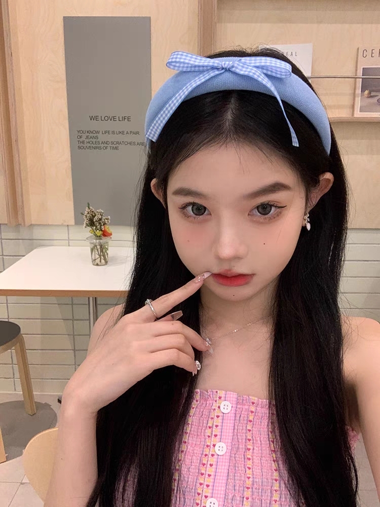 *Milk Bunny Collection* Girly High Cranium Top Niche Bow Headband