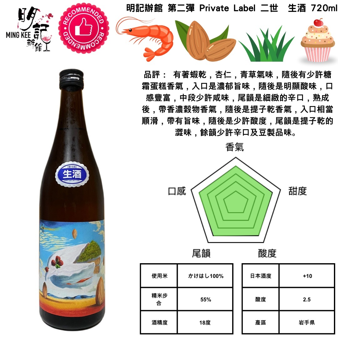 明記辦館 Private Label 第二彈 — 二世 喜久盛 山廃 720ml