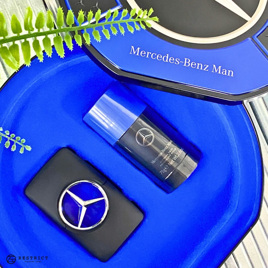 Mercedes Benz 賓士 王者之星淡香水禮盒組 100ml+75g 體香膏 鐵盒