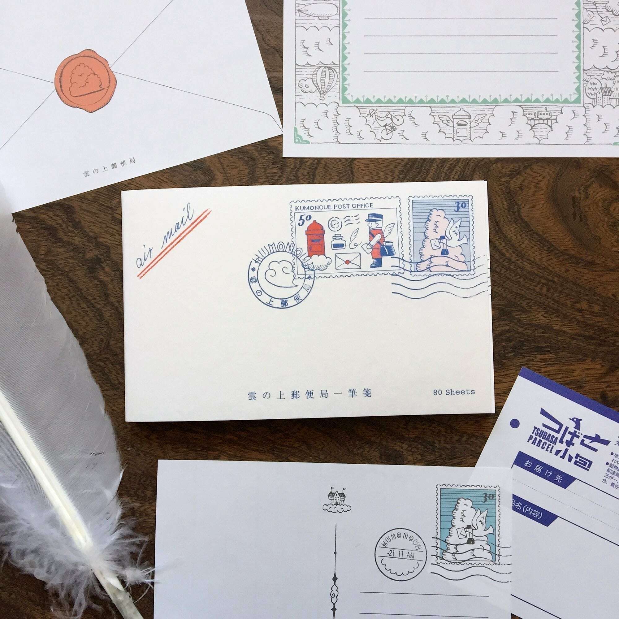 Kyupodo Note Pad－Cloud Post Office Series (Japanese Stationery Brand)