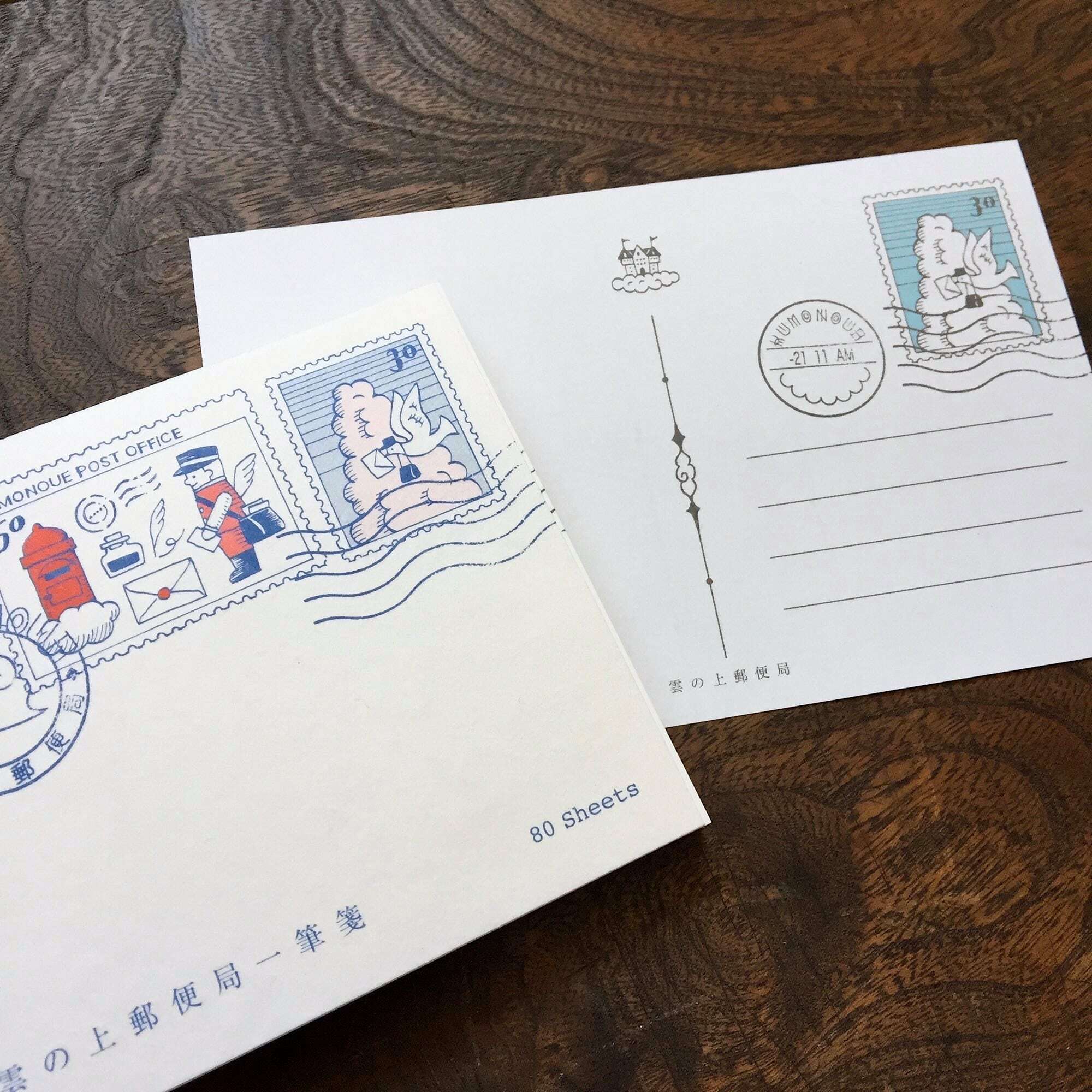 Kyupodo Note Pad－Cloud Post Office Series (Japanese Stationery Brand)