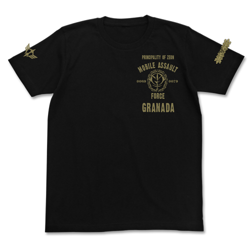 Cospa 1006 ジオン突撃機動軍Tシャツ [機動戦士ガンダム] BLACK