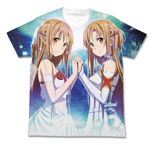 Cospa 1111 ｿｰﾄﾞｱｰﾄ･ｵﾝﾗｲﾝ ｱｽﾅ&ｱｽﾅ ﾌﾙｸﾞﾗﾌｨｯｸTｼｬﾂ ﾎﾜｲﾄ