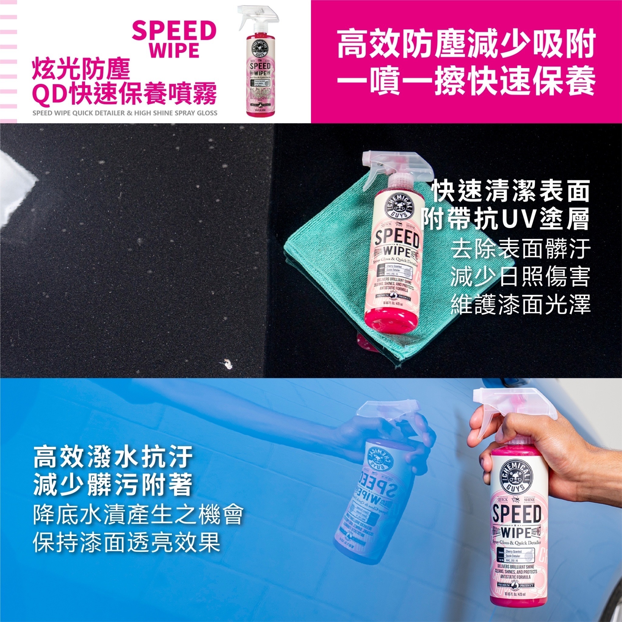 Speed Wipe Quick Detailer & High Shine Spray Gloss