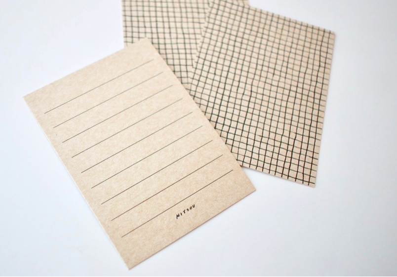 mitsou 凸版印刷 20枚小卡片-黑色格子｜日本倉敷意匠