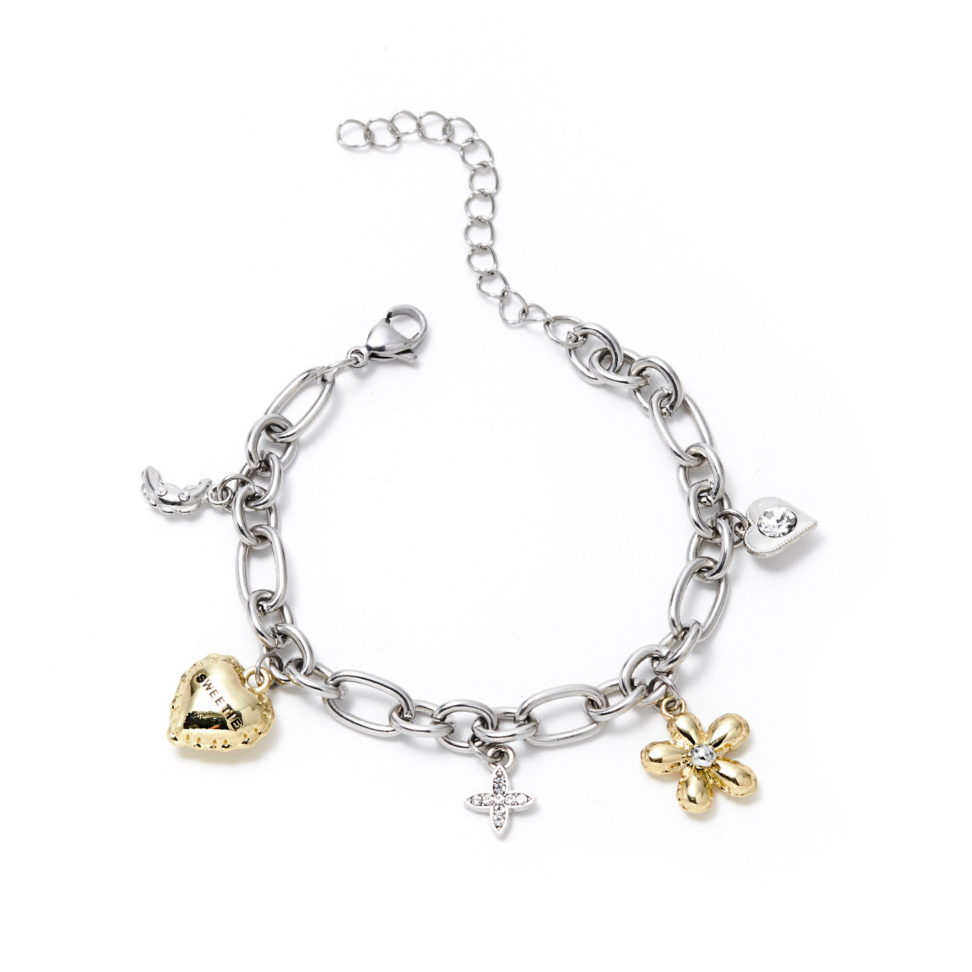 平價飾品,鋼飾,愛心,花,手鍊