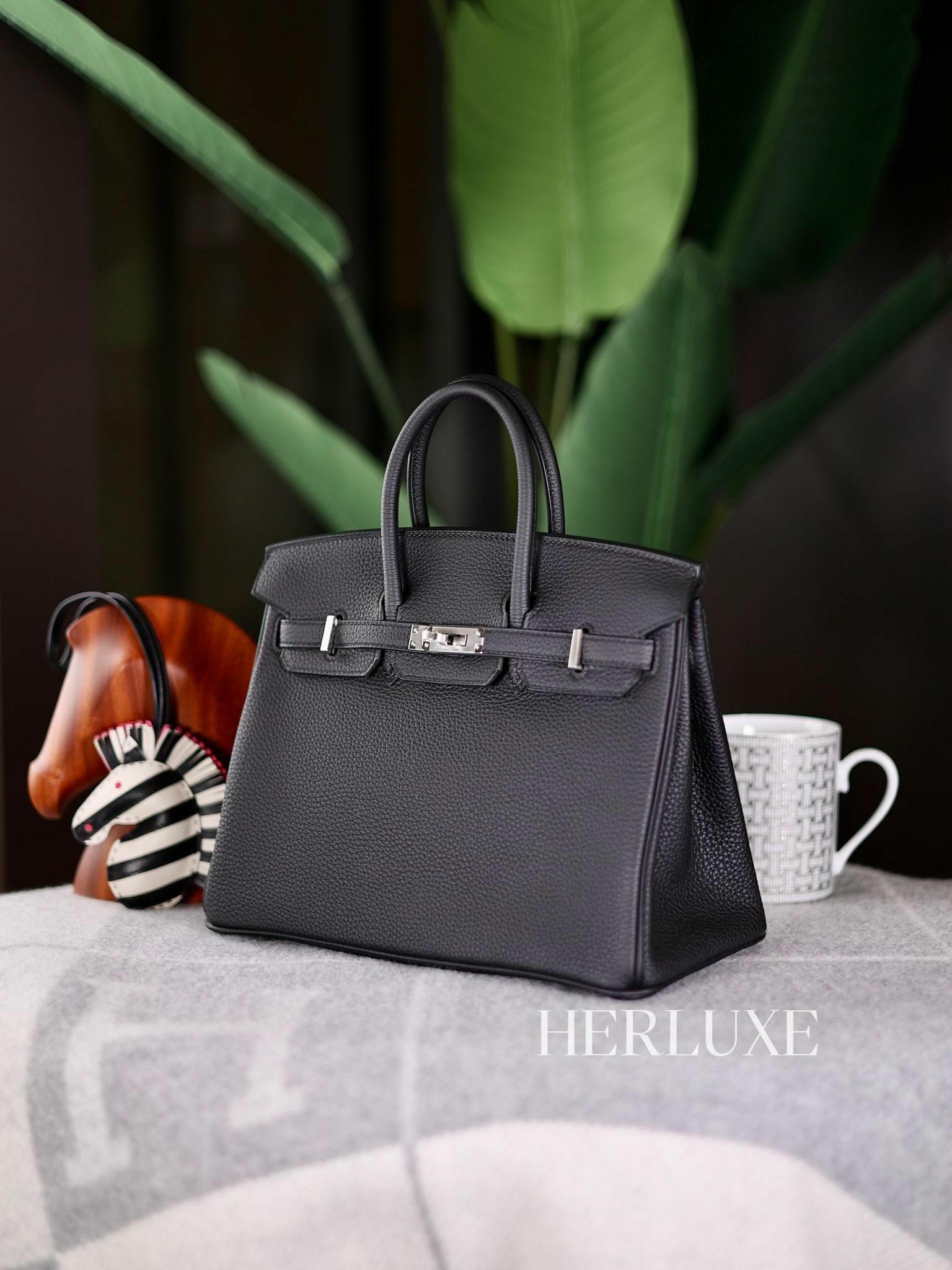 Birkin 25 89 noir ck togo K