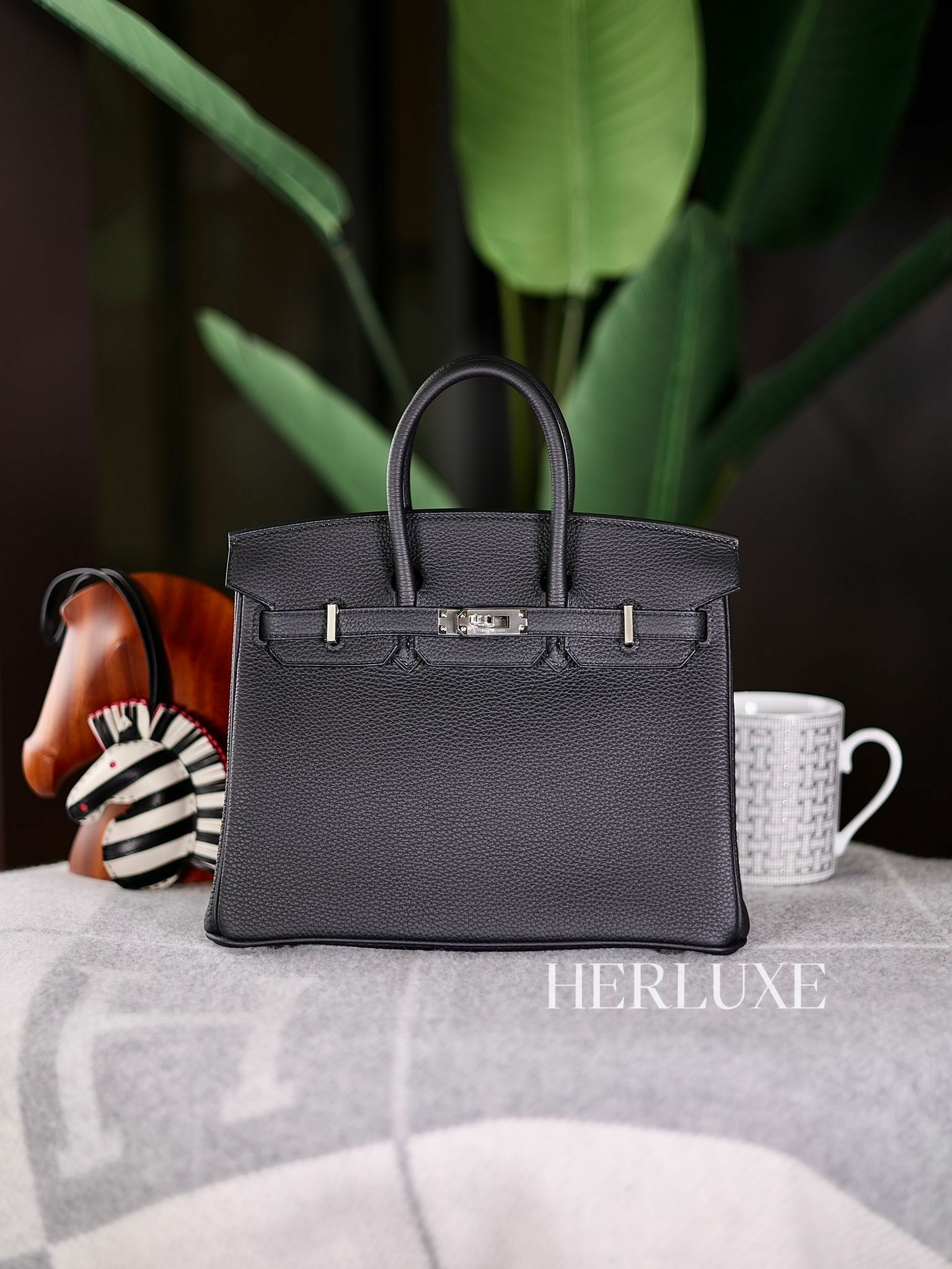 Birkin 25 89 noir ck togo K