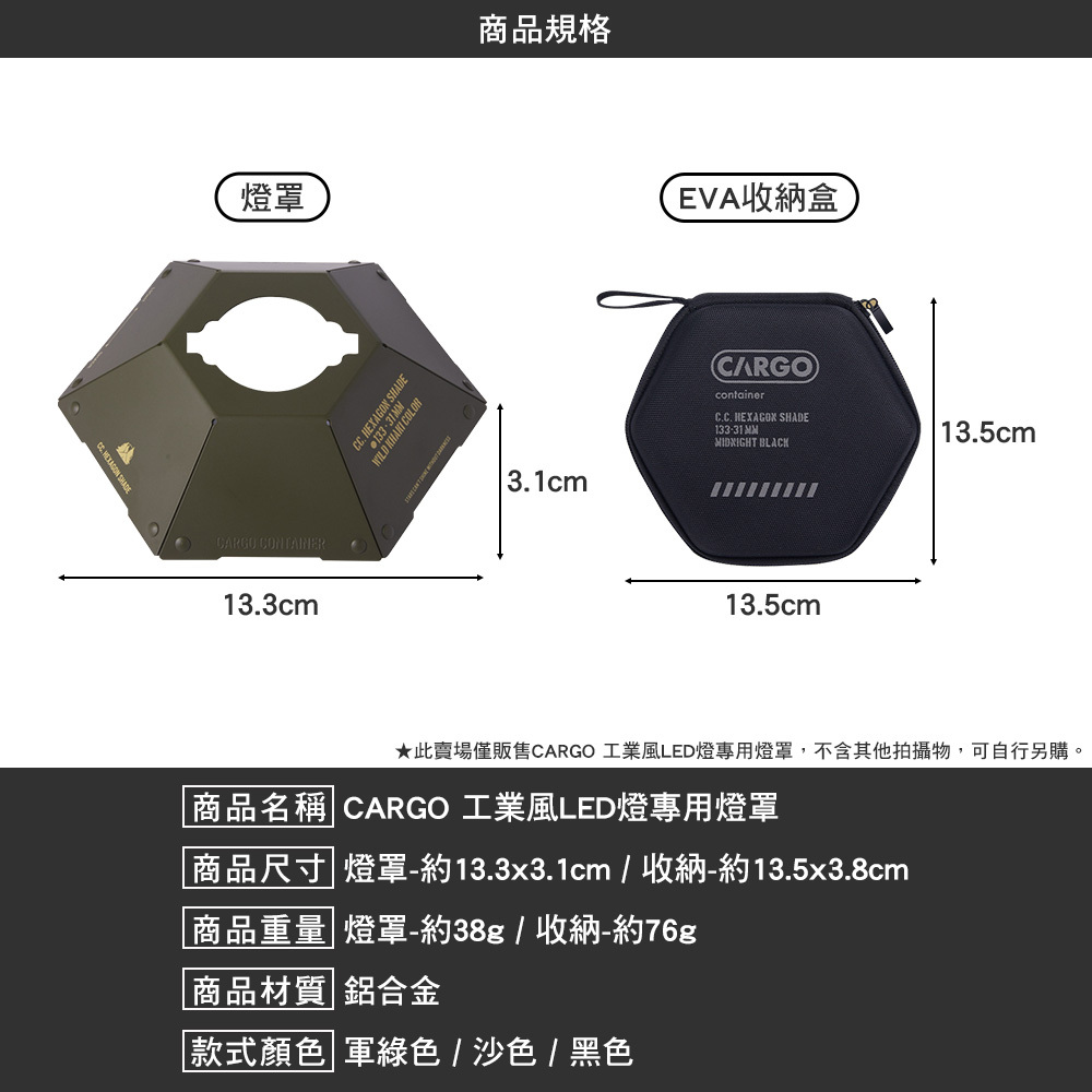 CARGO 工業風LED燈專用燈罩