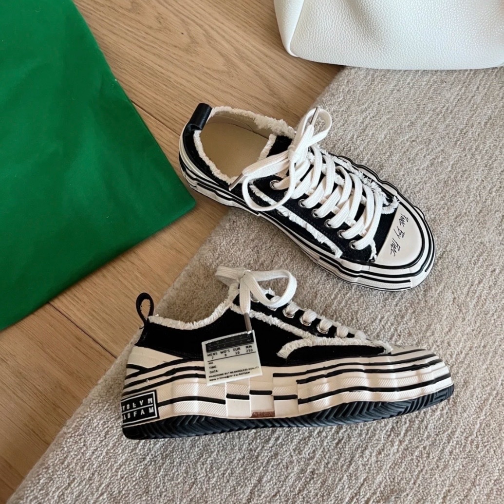 xVESSEL G.O.P Lows OG Black 帆布鞋 波浪 解構變形鞋底 黑色 F21X29B