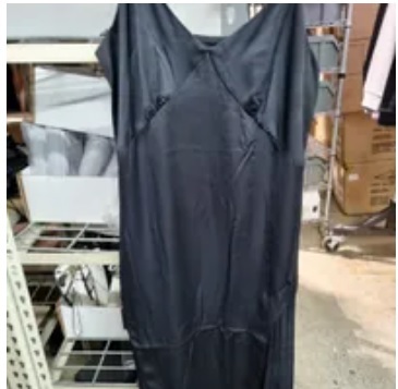 [S] DKNY V-NECK ASYMMETRICAL PLEATED DRESS,BLACK, B2270119-BLK FINAL SALE (SD571)