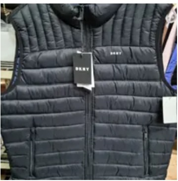 [S] DKNY SMALL LOGO SLEEVELESS JACKET WITH 2 POCKETS,BLACK, DX1ON896-BLK (SD574) [FINAL SALE]