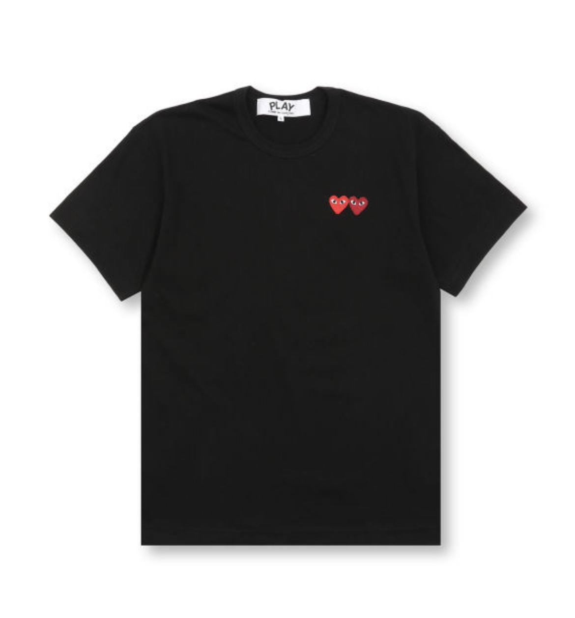 PLAY COMME des GARÇONS DOUBLE HEART LOGO TEE