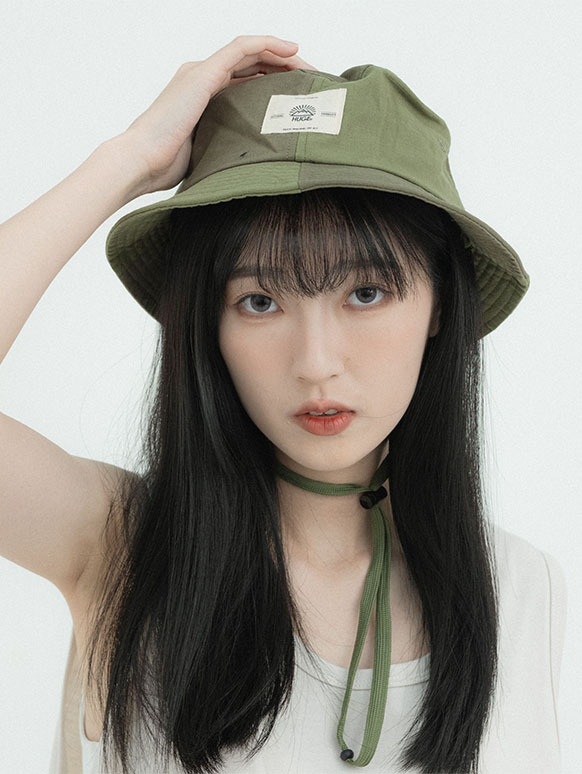 HUGE OUTDOOR  HAT 撞色拼接 休閒漁夫帽