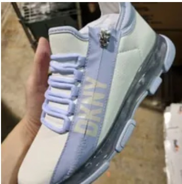 [S] DKNY TOKYO SLIP ON SNEAKER,WHITE/LAVENDER, K1346582-8DW (SD578)