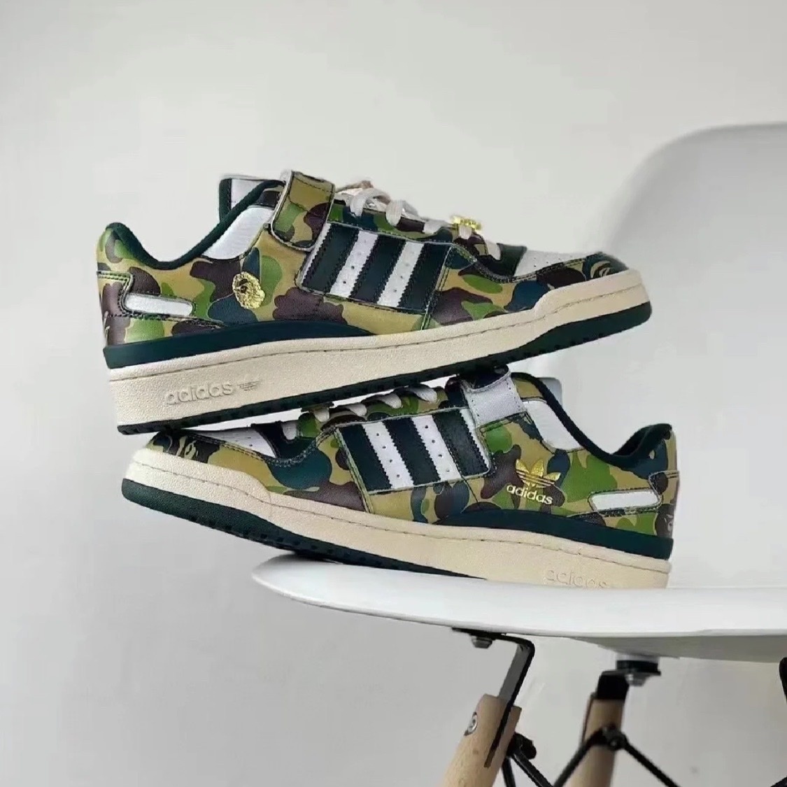 Adidas Originals x BAPE FORUM 84 Low 聯名 軍綠 迷彩 ID4771
