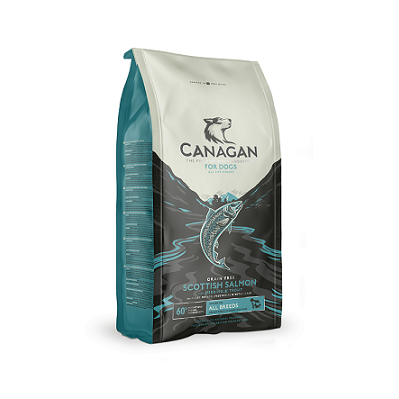 Canagan 無殼物 犬用蘇格蘭三文魚配方 (藍色) 2kg／6kg／12kg
