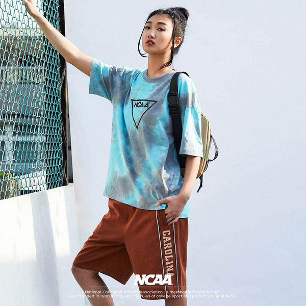 NCAA 短袖 中性 粉紫 灰藍 渲染 短T 7225100410 灰藍 7225100491 紫粉
