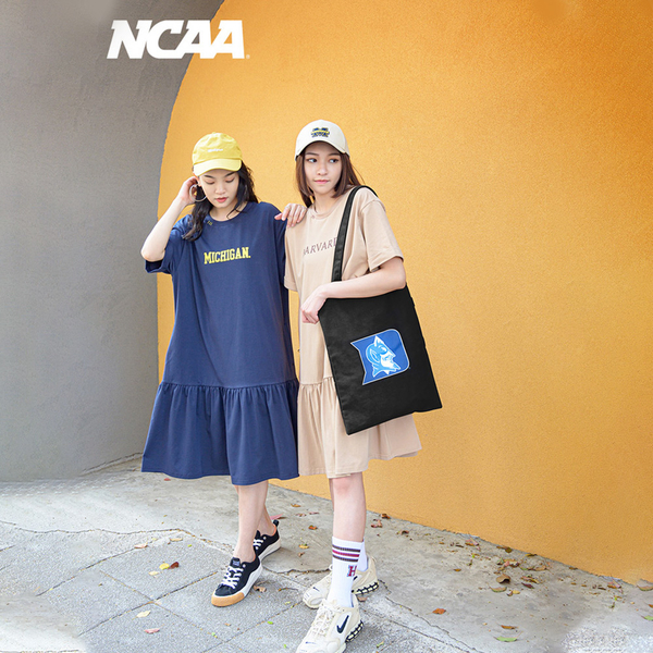 【下殺↘ $399】NCAA 長裙 哈佛 奶茶色 密西根 深藍色 長洋裝 下擺傘裙 女 7222558333 奶茶 7222558483 深藍