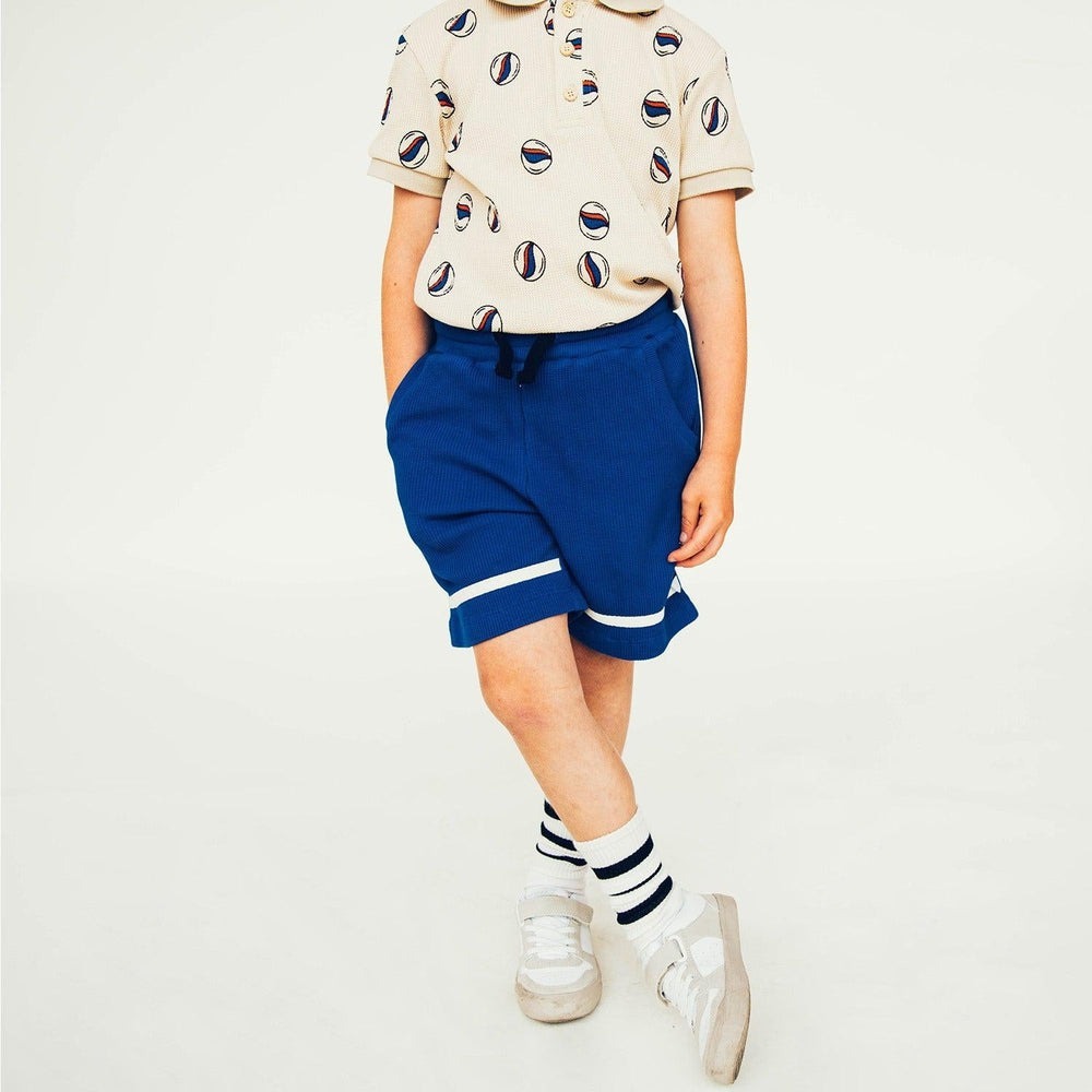 荷蘭CarlijnQ 有機棉運動風短褲 - Marbles