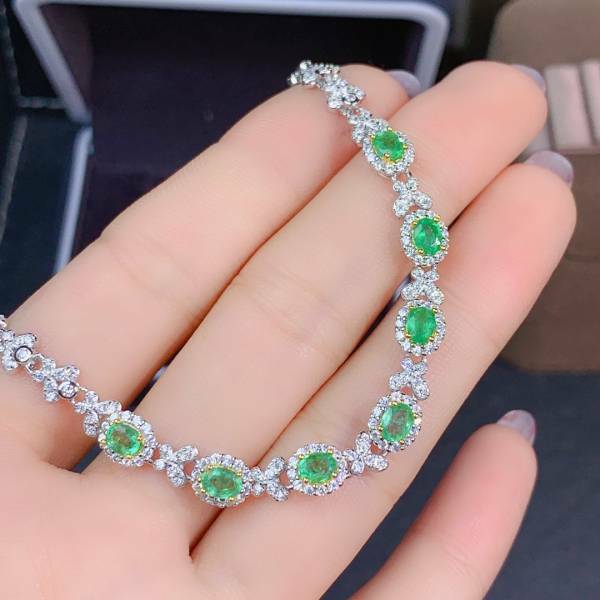 純天然祖母綠 手鍊