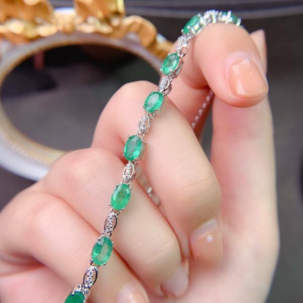 (11.14F)純天然祖母綠 手鍊