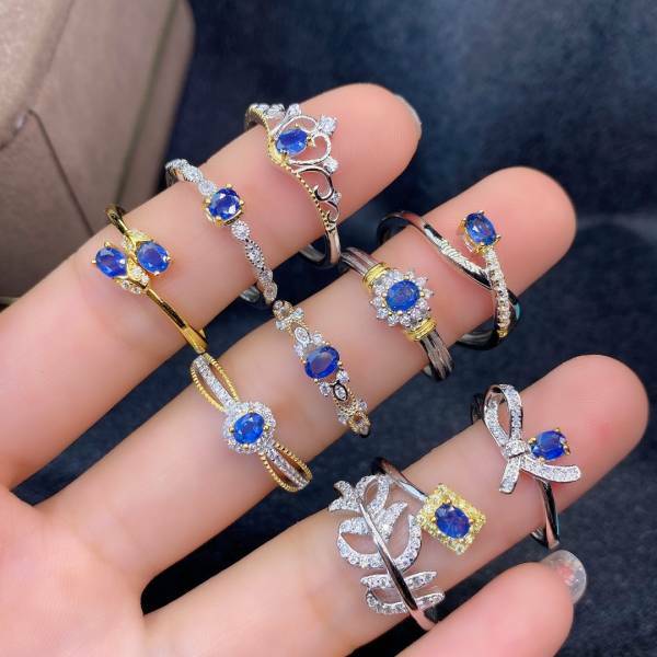 (12.23I)天然斯里蘭卡藍寶石 戒指