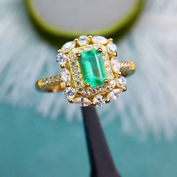 (11.23D)天然哥倫比亞祖母綠 戒指