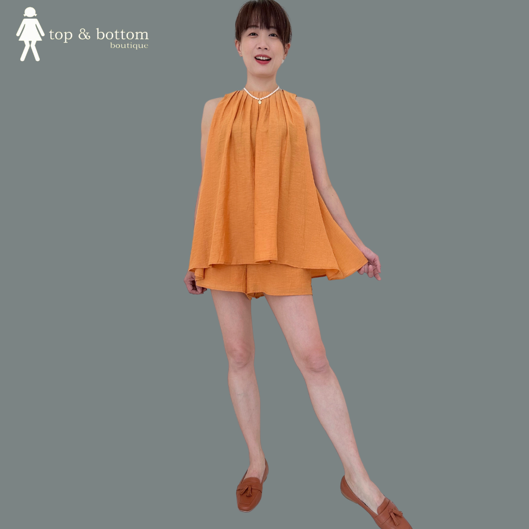 WRINKLED SHORTS 2 PCS SET SUIT