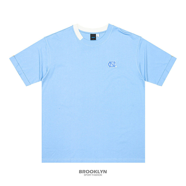 【下殺↘ $399】NCAA 短T 中性 北卡羅來納 北卡藍白 刺繡LOGO 領口拼接 休閒 男女  7225501181