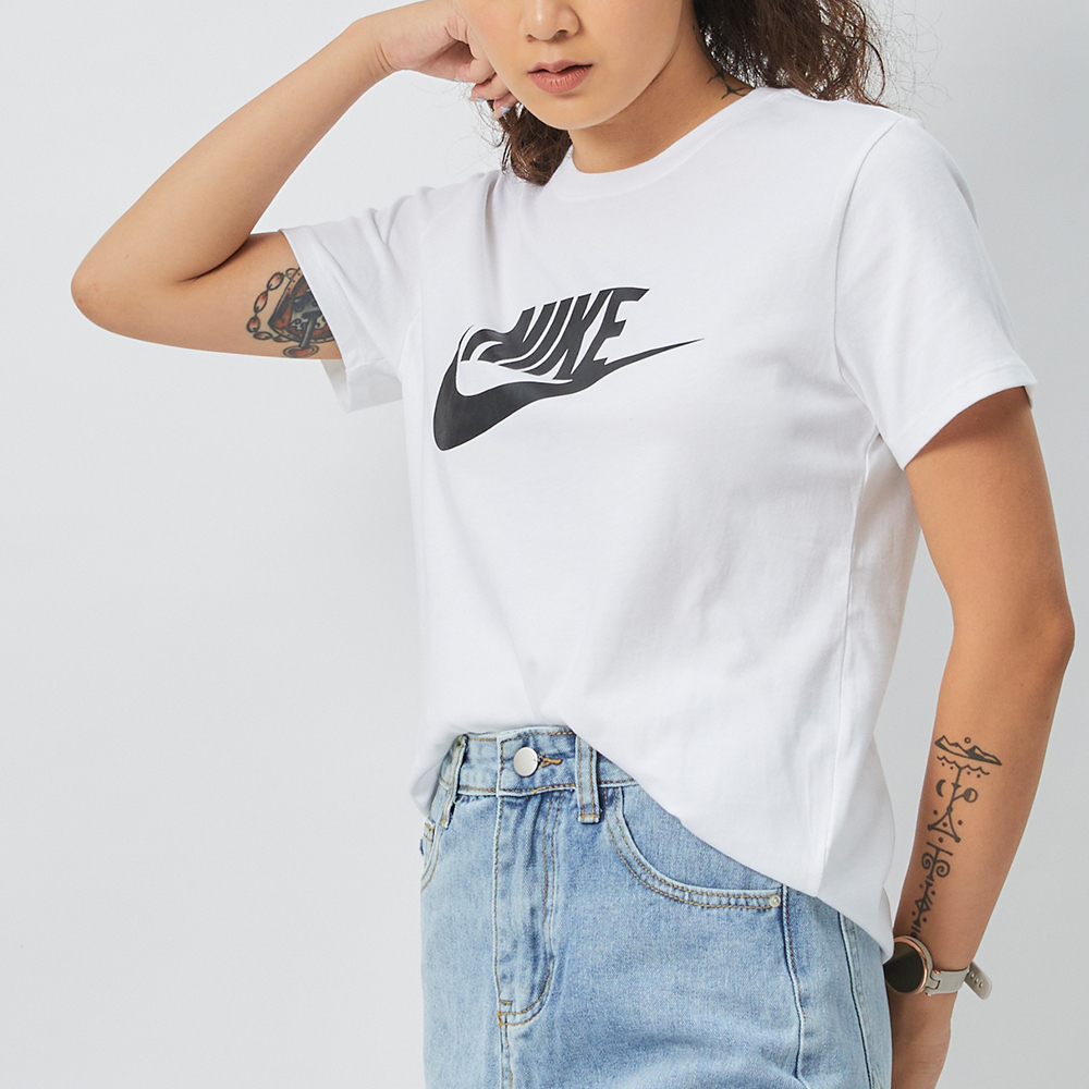 Nike AS W NSW CLUB SS TEE ICN FTRA 女 白色 印花 運動 短袖 DX7907-100