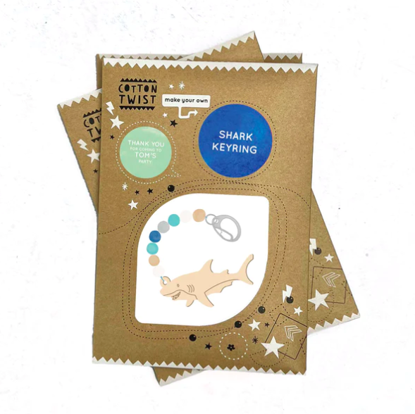 鯊魚-紙袋 | DIY串珠鑰匙圈