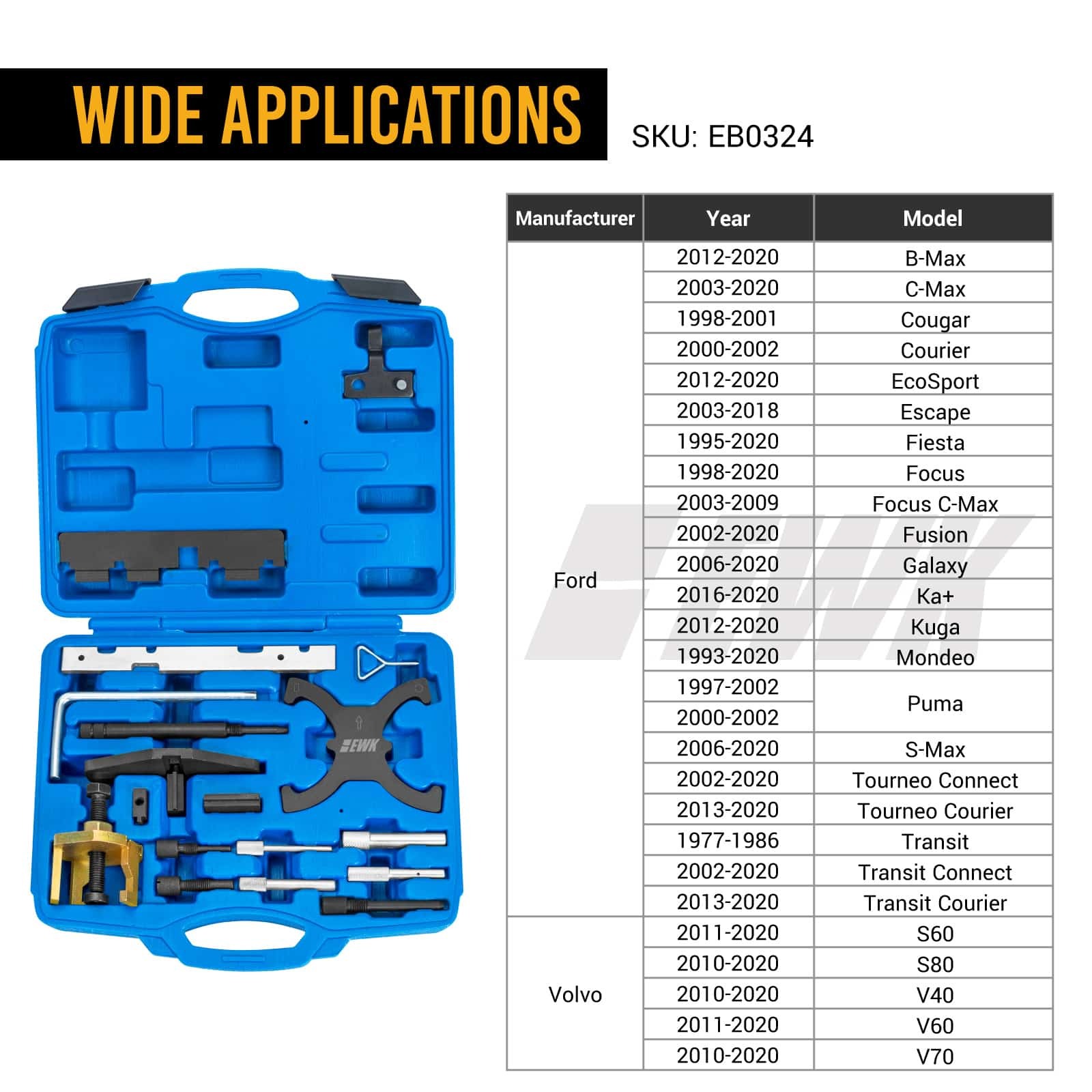 Ford /Volvo Camshaft Flywheel Timing Locking Tool | EWK