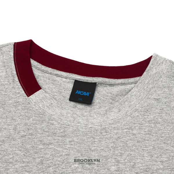 【下殺↘ $399】NCAA 短T 哈佛 中性 灰酒紅 胸口小LOGO 短袖 休閒 男女  7225500912