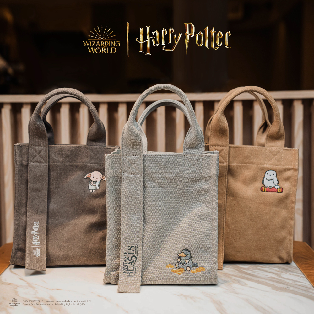 哈利波特 刺繡帆布兩用包(帆布袋)｜ 附背帶
