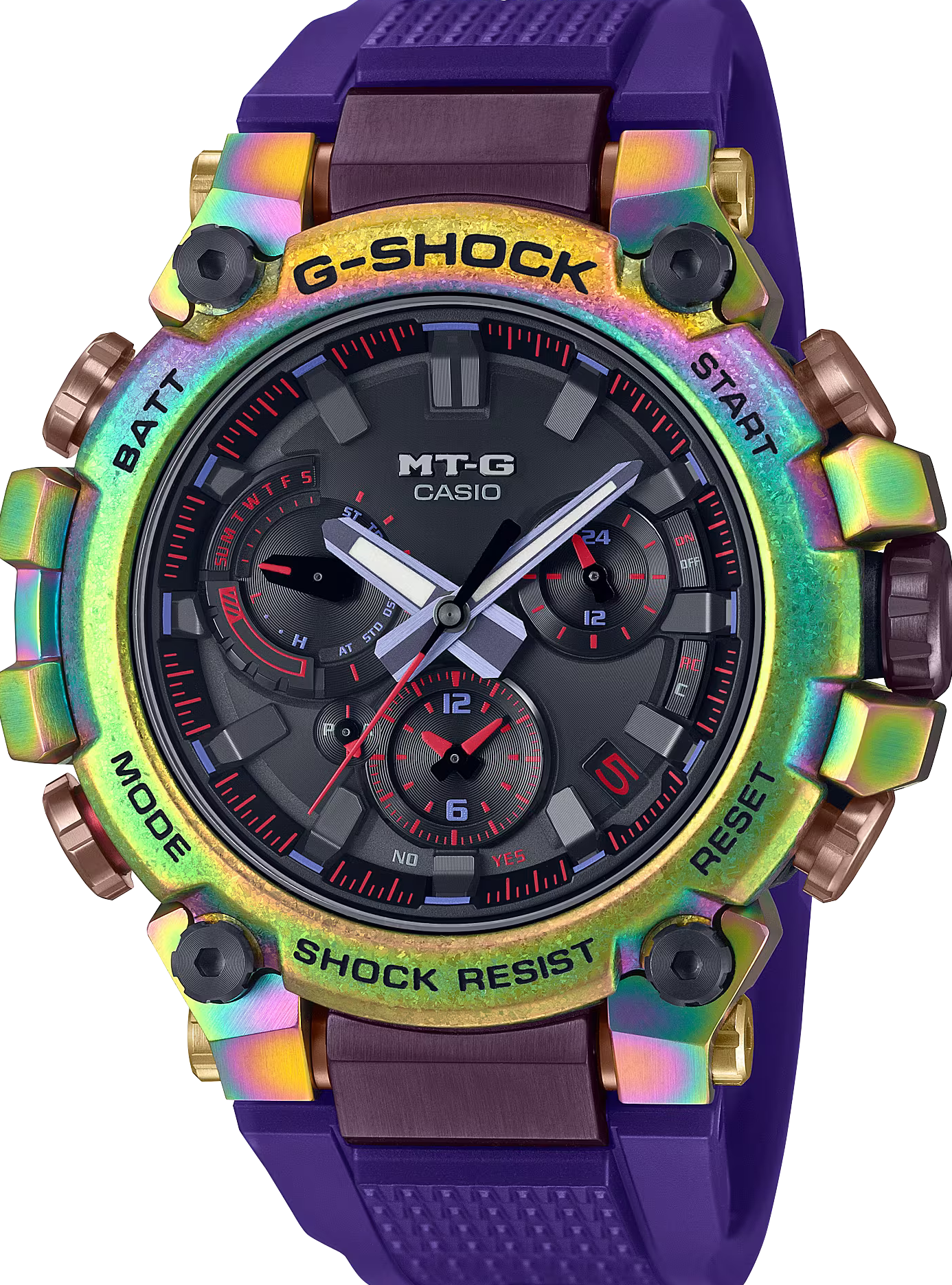 萬年鐘錶 - G-SHOCK  MT-G系列  神秘北極光太陽能藍芽電波男錶  MTG-B3000PRB-1A  錶徑 : 51mm