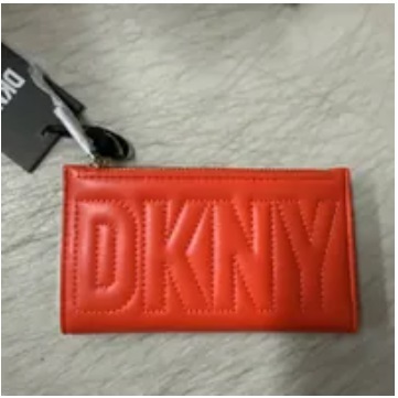 [S] DKNY ELSA BIFOLS CARD HOLDER,FLAME, 755404970991 (SD587)