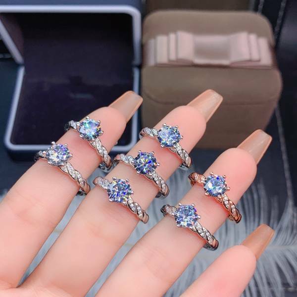 925銀戒指 經典款高級莫桑鑽