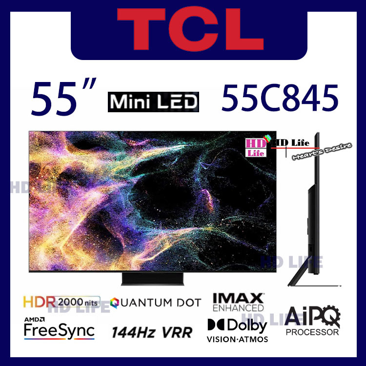 TCL 55C845 55" 4K Mini LED QLED 4K TV TCL 55" C845