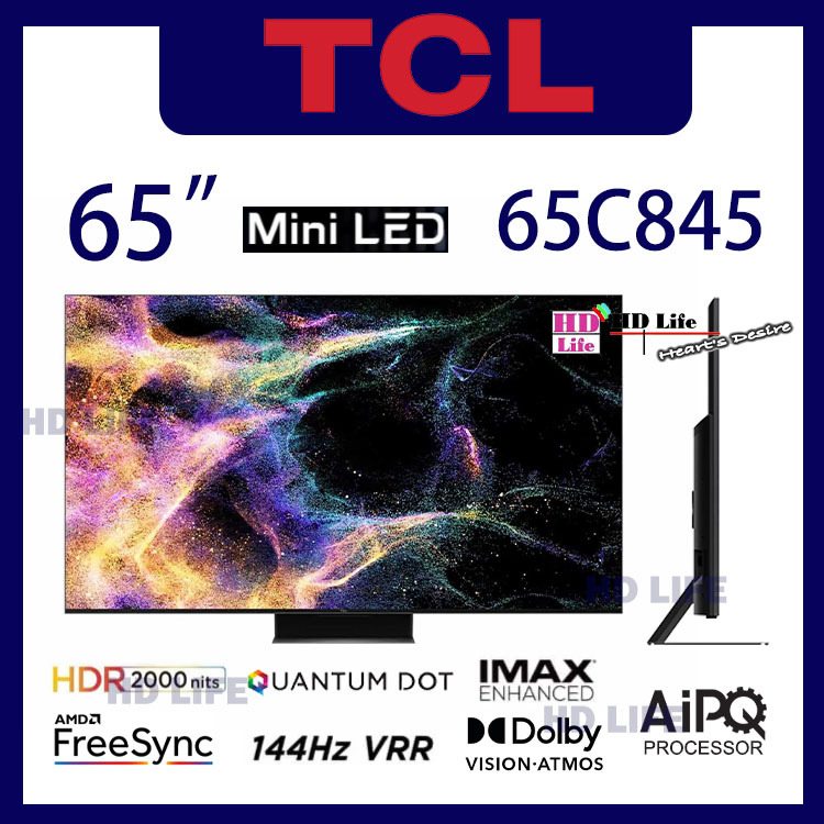 TCL 65C845 65" 4K Mini LED QLED 4K TV TCL 65" C845