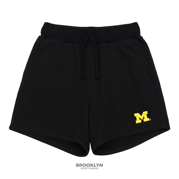 【下殺↘ $399】NCAA 短褲 密西根大學 黑色 5分 短棉褲 女  7222550120