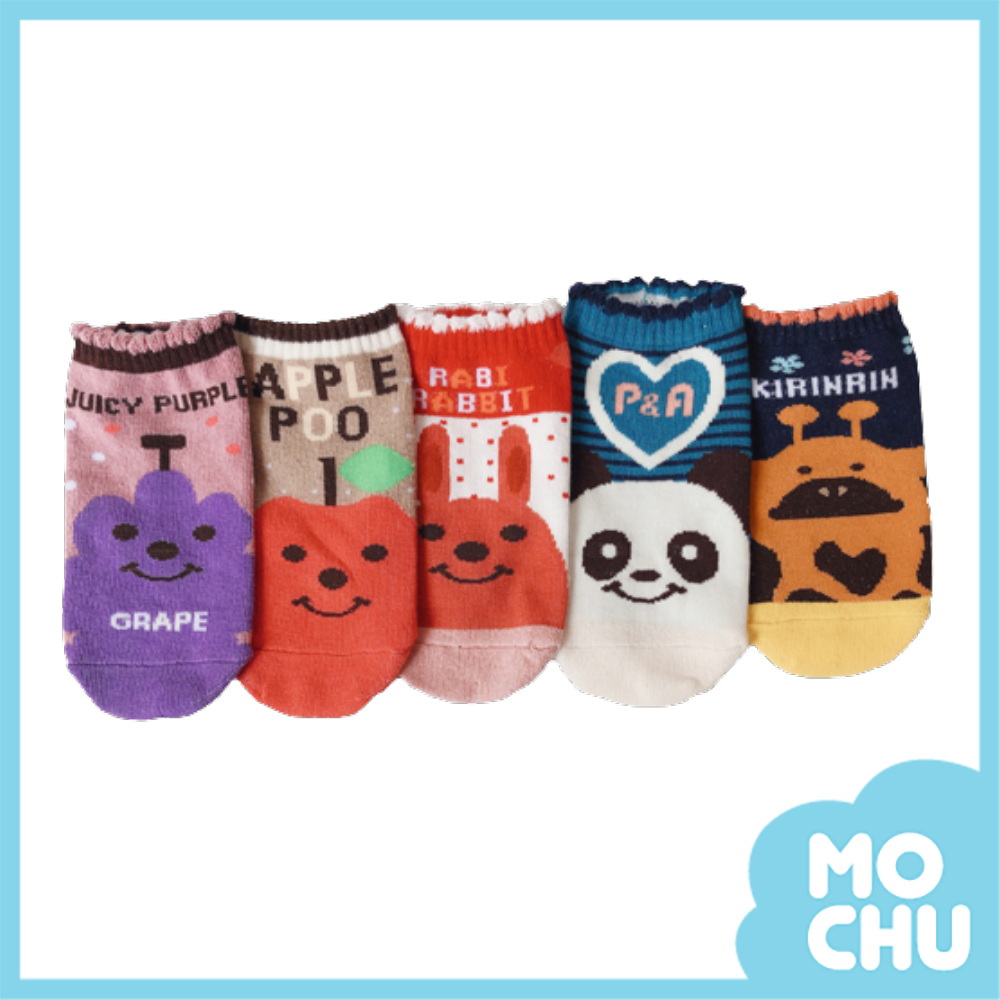 香甜葡萄船襪五入組