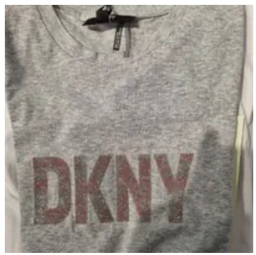 [S] DKNY GLITTER LOGO TEE, HEATHER GREY, P9BH9AHQ-HGR (SD590)