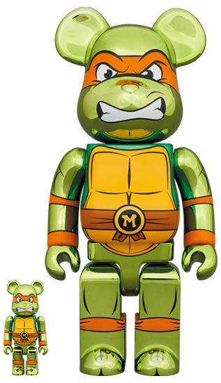 [現貨] BE@RBRICK MICHELANGELO CHROME Ver. 100％ & 400％