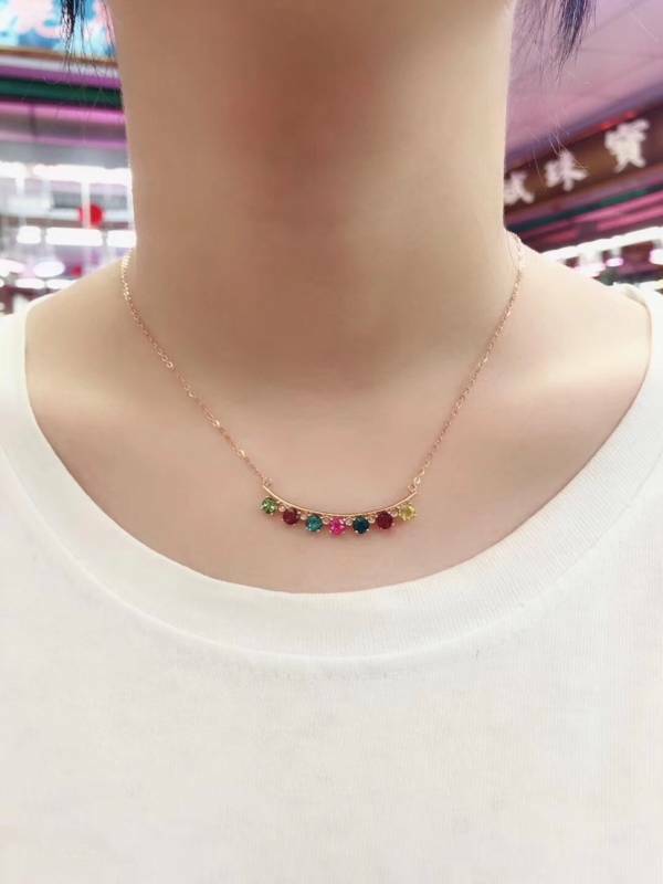 925銀吊墜 新款糖果色天然彩色碧璽