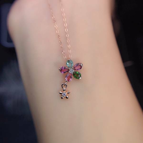 925銀套組 天然彩色碧璽