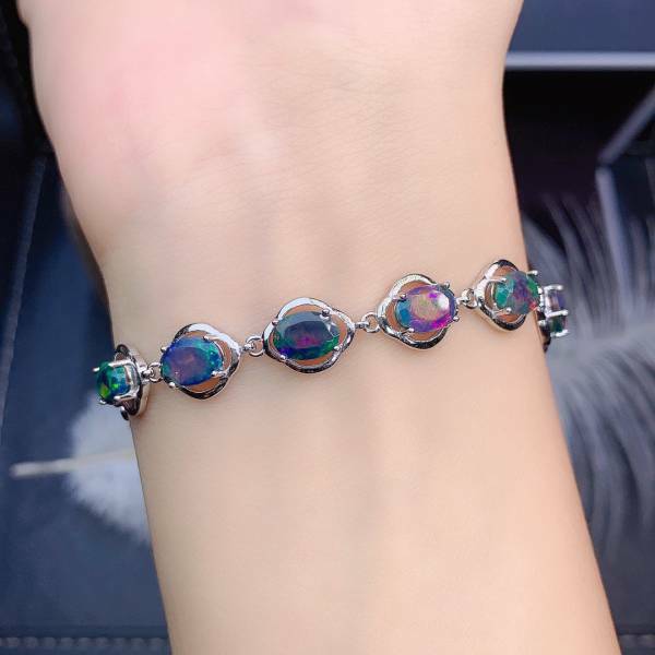 925銀手鍊 純天然歐泊